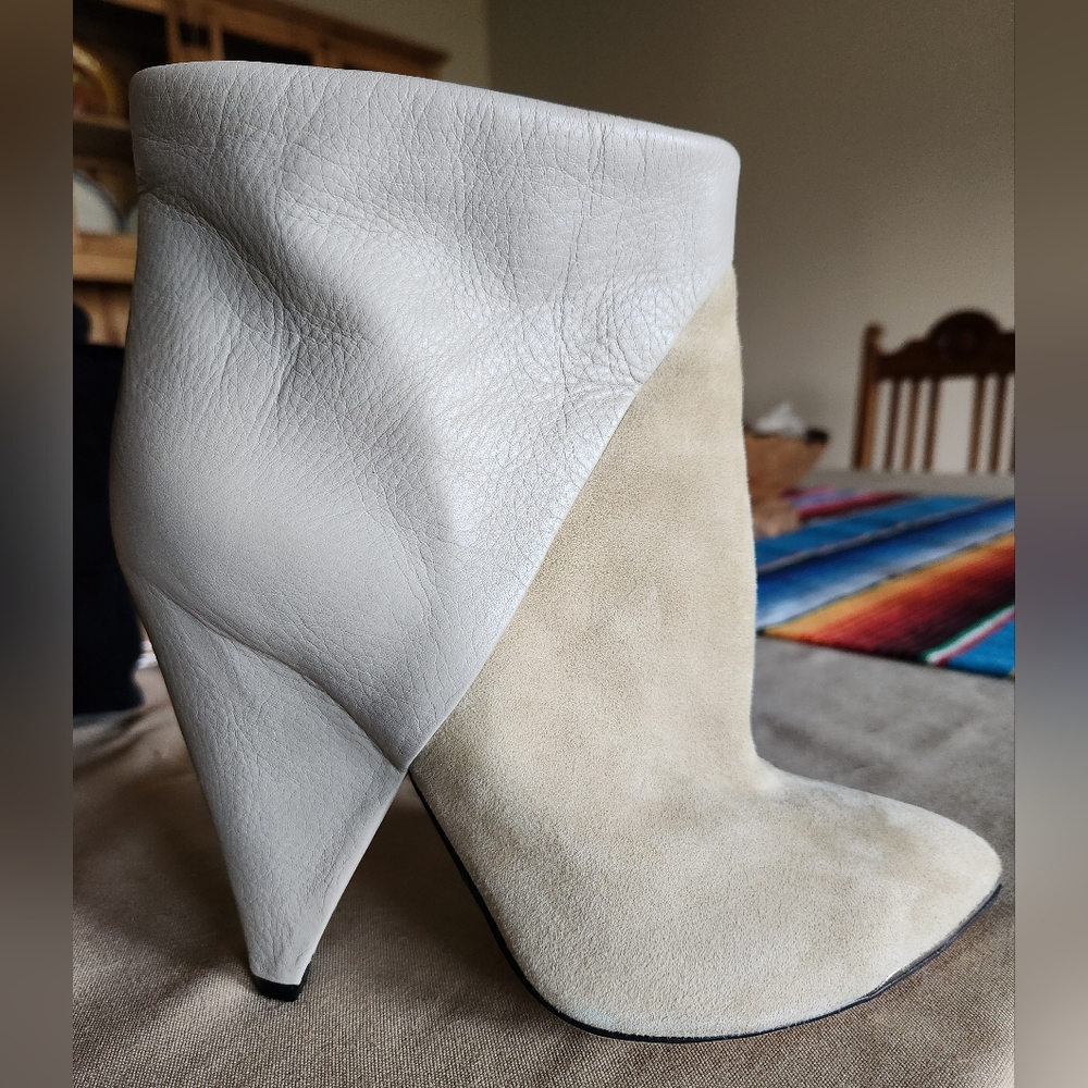 IRO Beige and Nude Keira Suede and Leather Booties